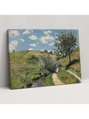 Popcas Claude Monet Köy Nehri Kanvas Tablo - Ev Dekorasyonu Duvar Dekorasyonu