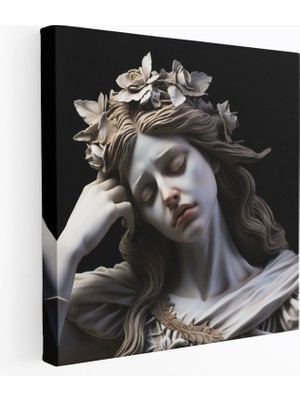 Popcas Klasik Yunan Tanrıça Heykeli Kanvas Tablosu - Klasik Şıklık Mermer Heykel