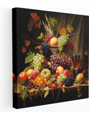 Popcas Klasik Duvar Sanatı - Geleneksel Meyveli Natürmort - Kanvas Geleneksel Duvar Sanatı