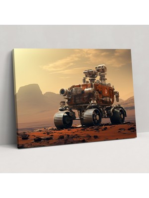 Popcas Mars Keşfi Kanvas Tablo Baskı - Dünya Kanvas Duvar Sanatı Kanvas Baskı Mars Rover Görüntüleri