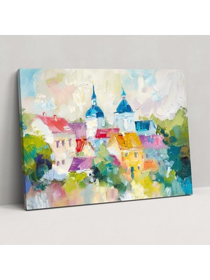 Popcas Claude Monet Köyü Kanvas Tablo - Claude Monet Tuval Duvar Sanatı