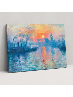 Popcas Şafak Manzaralı Claude Monet Kanvas Tablo - Claude Monet Ev Dekorasyonu Duvar Sanatı