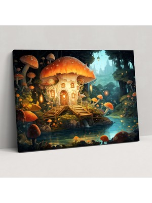 Popcas Dünya Kanvas Tablo - Dünya Kanvas Tablo Duvar Sanatı Büyülü Yaratıklar