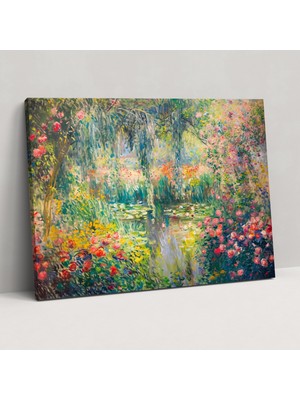 Popcas Çiçeklerle Dolu Rüya Bahçesi Manzarası Claude Monet Kanvas Tablo - Claude Monet Kanvas Duvar Dekorasyonu Duvar Sanatı