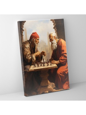 Popcas Şahlar Ustası Kanvas Tablo - Satranç Duvar Sanatı