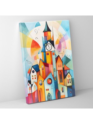 Popcas Soyut Kilise Duvar Sanatı - Kilise Benzersiz Şekiller Renkli Temsil Desenler