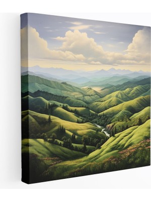 Popcas Klasik Kanvas Tablo: Muhteşem Manzara - Klasik Ev Dekorasyonu Duvar Dekorasyonu