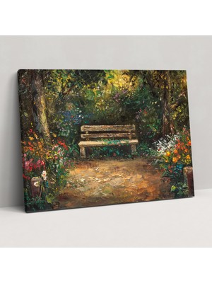 Popcas Çiçekli Bahçe Duvar Sanatı - Claude Monet Ev Dekorasyonu Kanvas Tablo