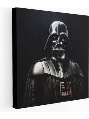 Popcas Darth Vader Kanvas Tablo - Darth Vader Gerçekçi Temsil Karanlık Taraf Fotoğraf Gerçekliğinde Resim