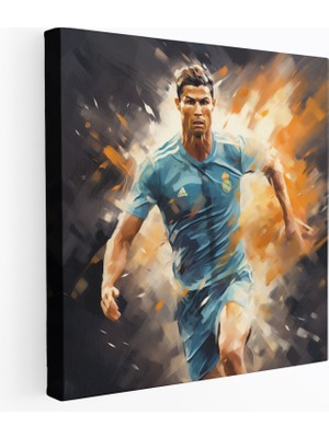 Popcas Cristiano Ronaldo Tablo Dekorasyonu - Cristiano Ronaldo Izlenimci Resim Canlı Fırça Darbeleri