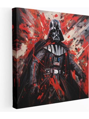 Popcas Darth Vader Duvar Dekorasyonu - Kanvas Tablo Soyut Dışavurumculuk ile Darth Vader Duvar Sanatı