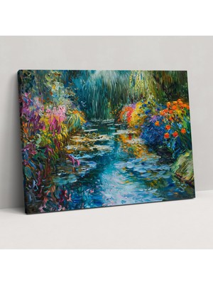 Popcas Claude Monet Giverny Bahçe Kanvas Tablo - Monet Bahçe Tablo