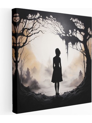 Popcas Ay Işığında Silüetler Kanvas Tablo