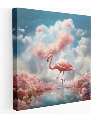 Popcas Gerçeküstü Flamingo Duvar Sanatı - Kanvas Flamingo Duvar Dekorasyonu