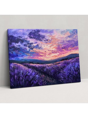 Popcas Claude Monet Lavanta Tarlaları Kanvas Tablo - Claude Monet Lavanta Tarlaları Duvar Dekorasyonu