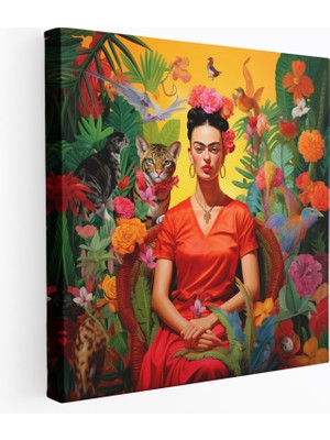 Popcas Frida Kahlo Tuval Duvar Sanatı - Kahlo Tuval Duvar Dekorasyonu Kanvas Tablo