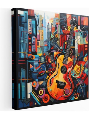 Popcas Melodik Şehir Kanvas Tablo