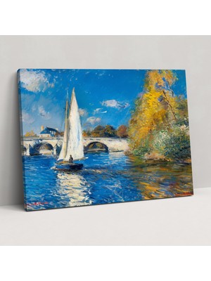 Popcas Argenteuil'deki Köprü Duvar Süsü - Claude Monet Kanvas Tablo Duvar Sanatı