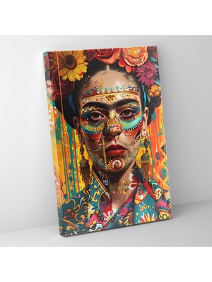 Popcas Frida Kahlo Tarzı Duvar Sanatı - Ev Dekorasyonu Kanvas Tablo