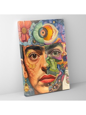 Popcas Frida Kahlo Tarzı Duvar Dekorasyonu - Kanvas Ev Dekorasyonu
