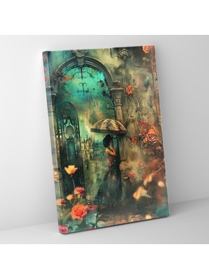 Popcas Frida Kahlo Tarzı Kanvas Tablo - Frida Kahlo Duvar Sanatı Duvar Dekorasyonu