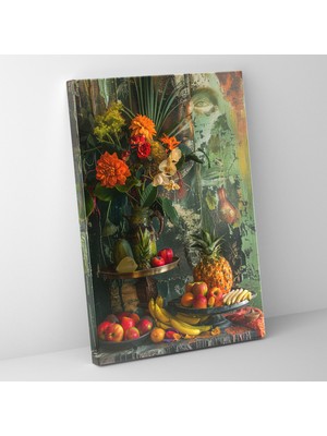 Popcas Frida Kahlo Tarzı Kanvas Tablo - Frida Kahlo Kanvas Duvar Sanatı Frida Kahlo Tarzı Duvar Dekorasyonu