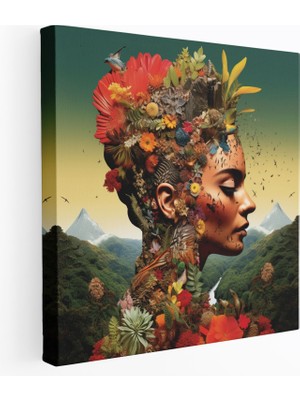 Popcas Frida Kahlo Kanvas Tablo - Peysaj Sembolizm