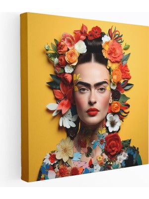 Popcas Frida Kahlo Kanvas Tablo - Ev Dekorasyonu Duvar Sanatı