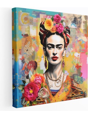 Popcas Frida Kahlo Kanvas Tablo Sanatı - Frida Kahlo Neşeli Sanat Eserleri Duvar Sanatı