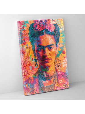Popcas Frida Kahlo Tarzı Duvar Sanatı - Kanvas Tablo