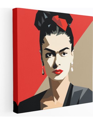 Popcas Minimalist Frida Kahlo Kanvas Tablo - Frida Kahlo Duvar Sanatı Kanvas Temiz Çizgiler