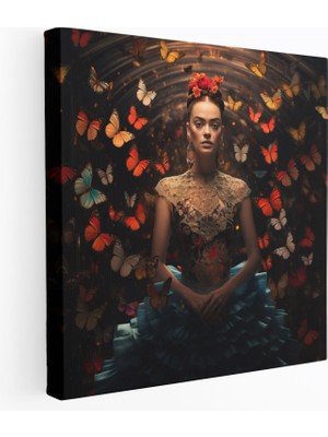 Popcas Frida Kahlo Duvar Sanatı - Ev Dekorasyonu Için Kanvas Tablo