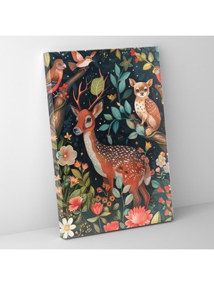 Popcas Frida Kahlo Tarzı Duvar Sanatı - Duvar Dekorasyonu Ev Dekorasyonu Kanvas Tablo