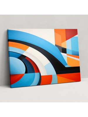 Popcas Formula 1 Duvar Dekorasyonu - Geometrik Soyutlama Kanvas Tablo - Formula 1 Geometrik Soyutlama Cesur Şekiller
