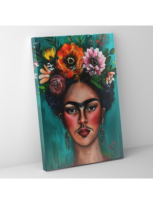 Popcas Frida Kahlo Tarzı Kanvas Tablo - Duvar Sanatı