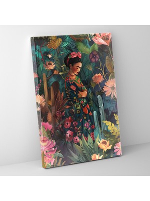 Popcas Frida Kahlo Tarzı Kanvas Tablo - Duvar Dekorasyonu Frida Kahlo Tarzı