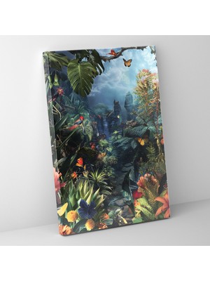 Popcas Frida Kahlo Tarzı Duvar Sanatı - Kanvas Tablo Duvar Dekorasyonu