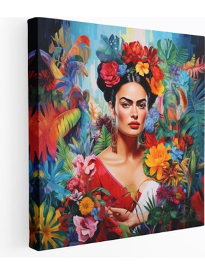 Popcas Frida Kahlo Kanvas Tablo - Tutku Tuval Duvar Sanatı