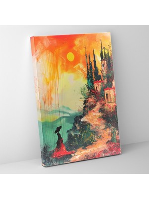 Popcas Frida Kahlo Tarzı Duvar Sanatı - Ev Dekorasyonu Kanvas Tablo Sanatı