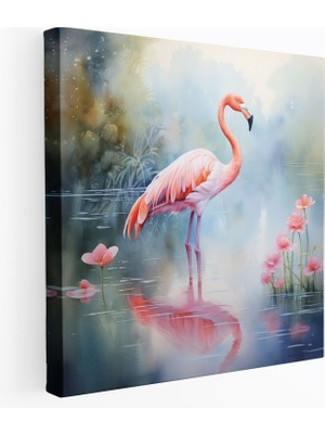 Popcas Flamingo Duvar Sanatı - Sakinlik ve Zamansız Parça ile Kanvas Tablo