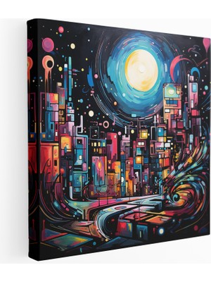 Popcas Şehir Temalı Kanvas Tablo
