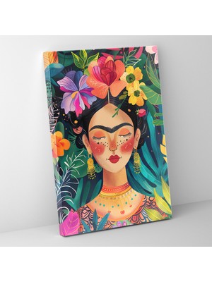 Popcas Frida Kahlo Tarzı Kanvas Tablo - Frida Kahlo Ev Dekorasyonu