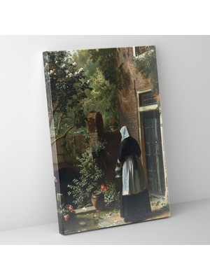 Popcas Johannes Vermeer Tablo Dekorasyonu - Su Testisi Tutan Kadın - Kanvas Duvar Sanatı