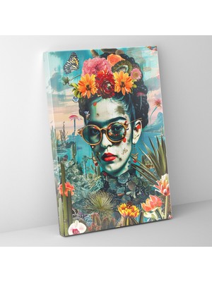 Popcas Frida Kahlo Tarzı Duvar Sanatı - Kanvas Tablo Frida Kahlo Tarzı Duvar Sanatı