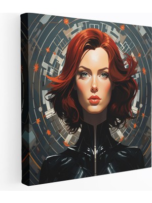 Popcas Marvel Duvar Sanatı - Dijital Kara Dul Kanvas Tablo - Marvel Şık Duvar Sanatı Ev Dekorasyonu