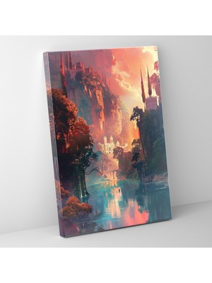 Popcas Efsanevi Manzara Kanvas Tablo - Maniyerizm Ev Dekorasyonu Manzaralar