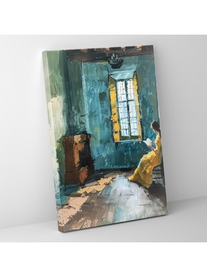 Popcas Johannes Vermeer Duvar Sanatı Kanvas Tablo - Ev Dekorasyonu Için Johannes Vermeer