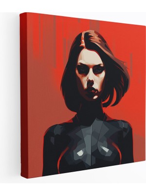 Popcas Marvel Minimalist Kanvas Tablo - Black Widow Duvar Dekorasyonu Kanvas Duvar Sanatı