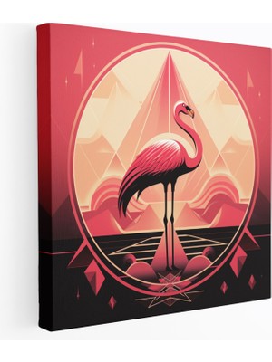 Popcas Flamingo Duvar Sanatı - Vintage ve Zarafet ile Kanvas Tablo