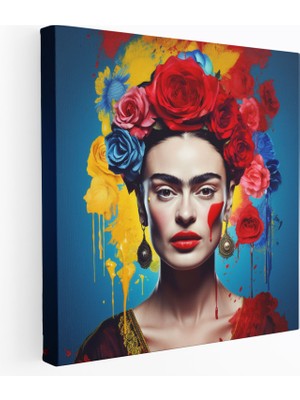 Popcas Frida Kahlo Kanvas Tablo - Isyan Ev Dekorasyonu